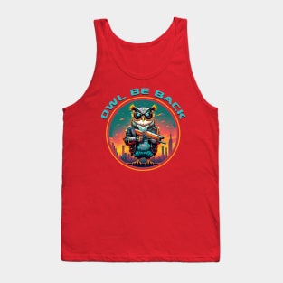 Owl Be Back Terminator Owl Tank Top